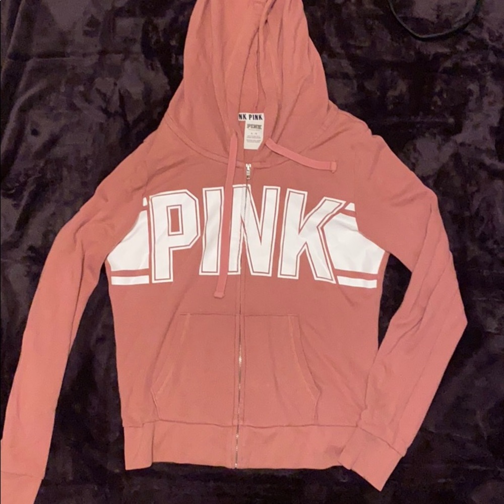 Gently worn Pink zip up sweater